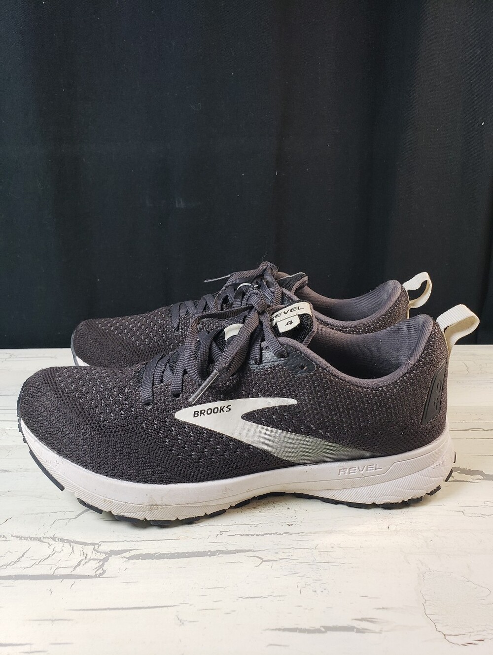 Brooks Revel 4 Mesh Athletic Shoes in Black - Women's size 7 B